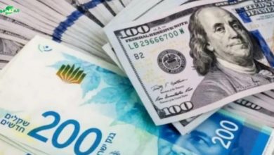 سعر صرف الدولار والدينار مقابل الشيكل